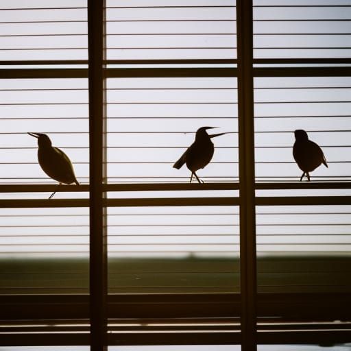 Birds in Chinese Shadow Art Style Photography