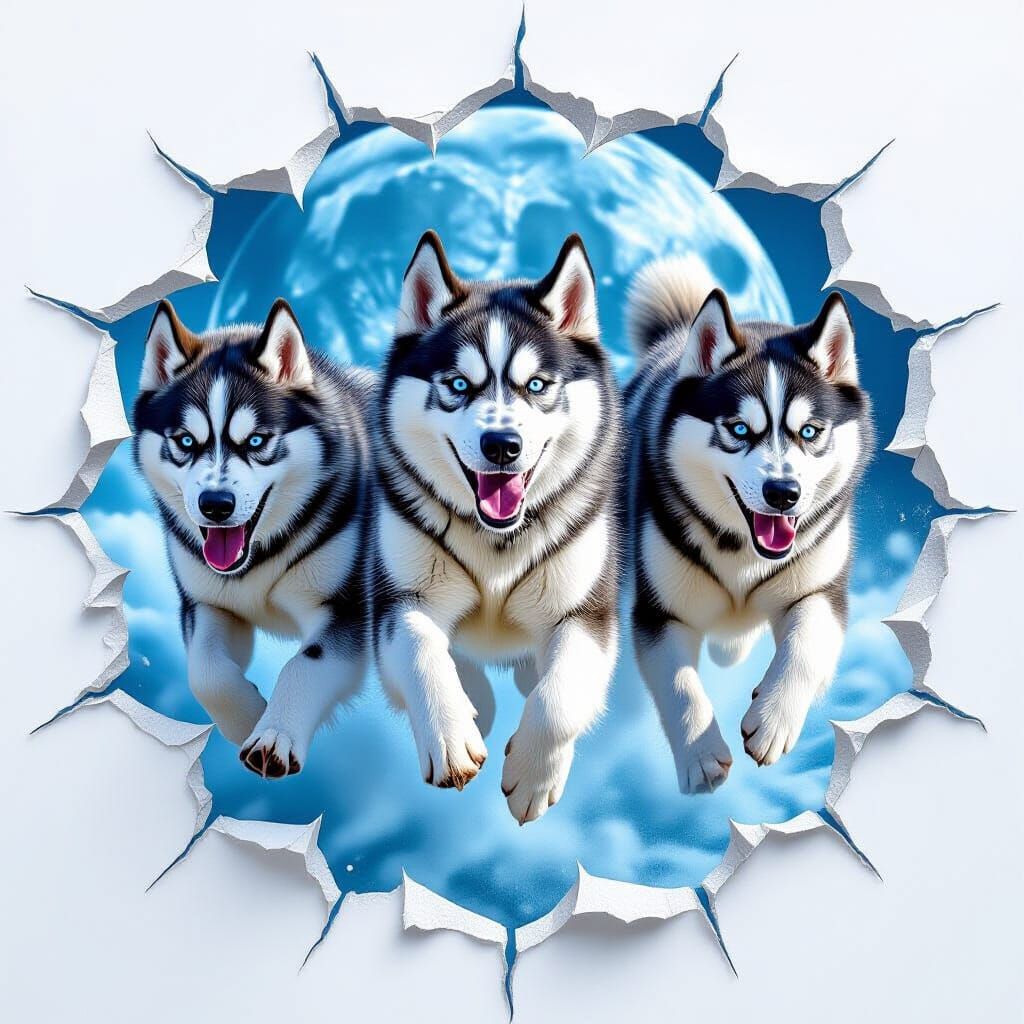 Husky dogs