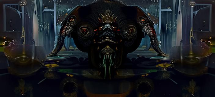 Terrifying Mud Creature with Sharp Teeth: 3D Render