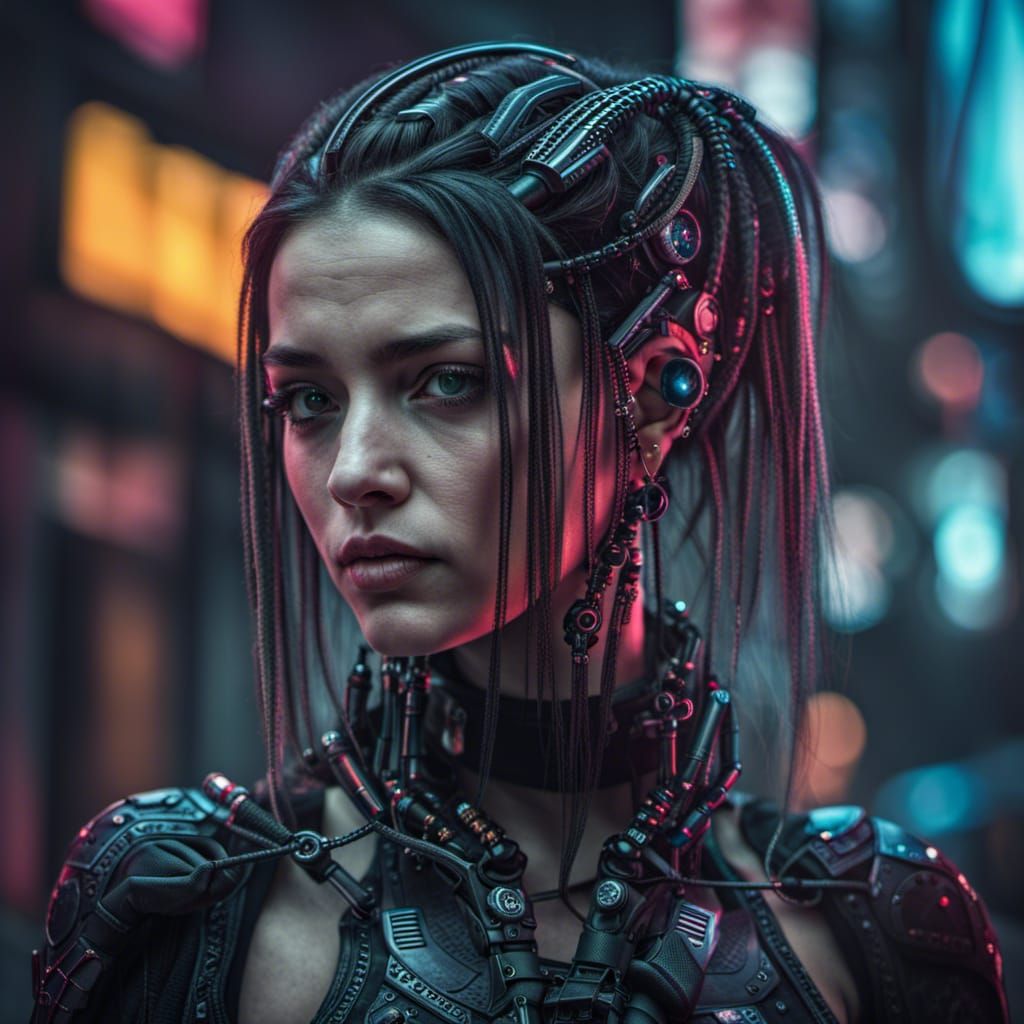 cyberpunk goth girl