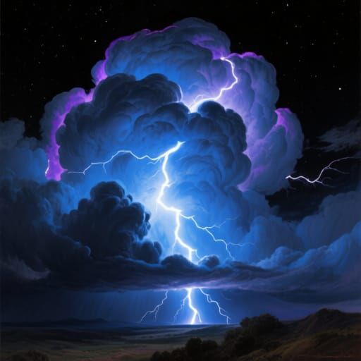 Dramatic Lightning Bolt Illuminates Ominous Cloud