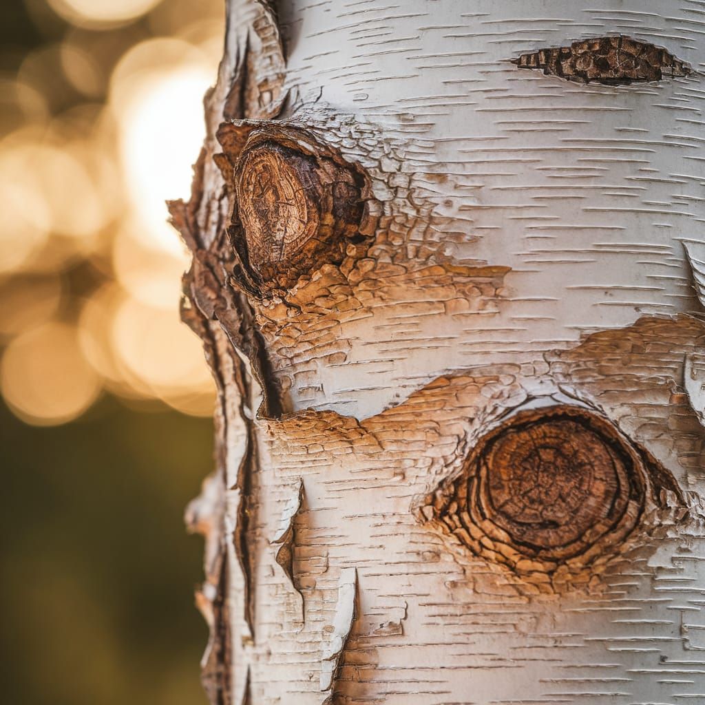 Paper Birch Bark Close-Up: Professional Portrait Photography
