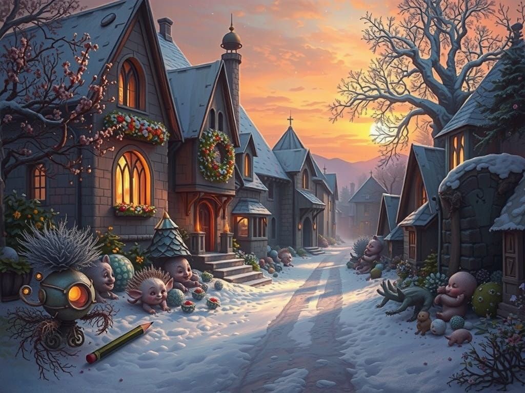 Whimsical Cosmic Notebook Scene