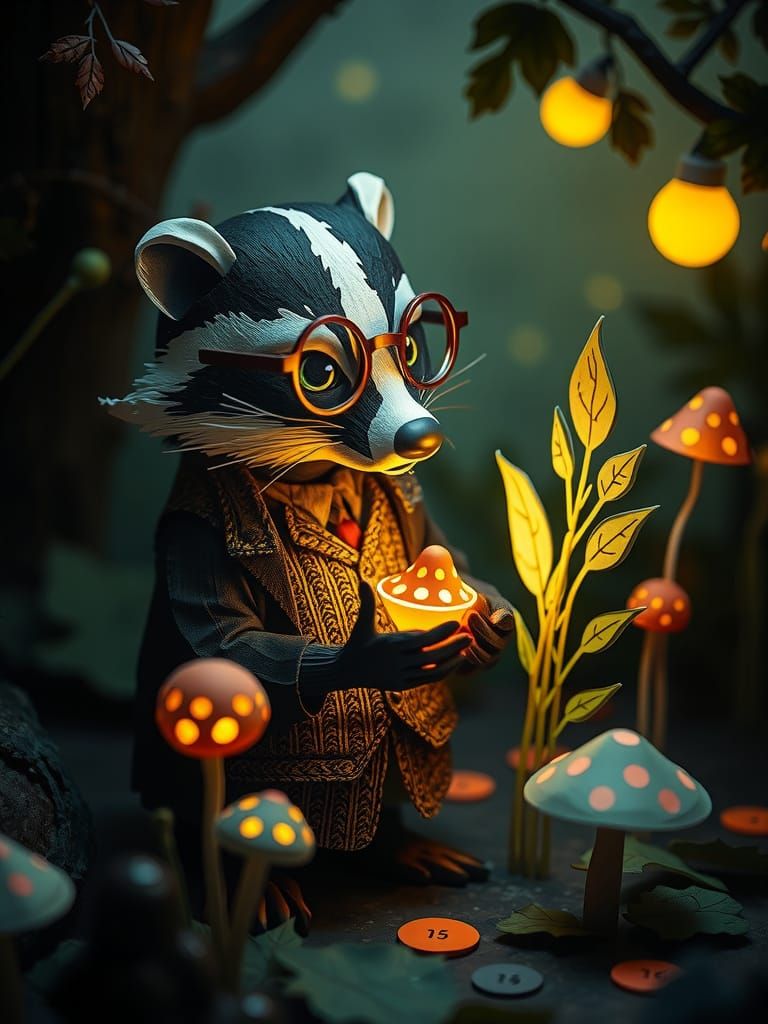 Badger Professor Examines Flora in Papercraft Style