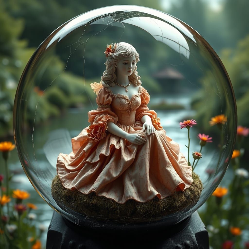 Vintage Goddess in Snowglobe Wonderland