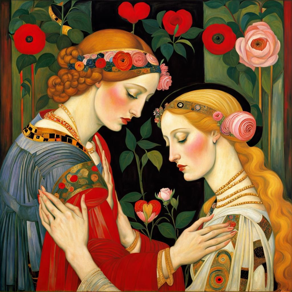 Love and Conflict: Abstract Art Fusion