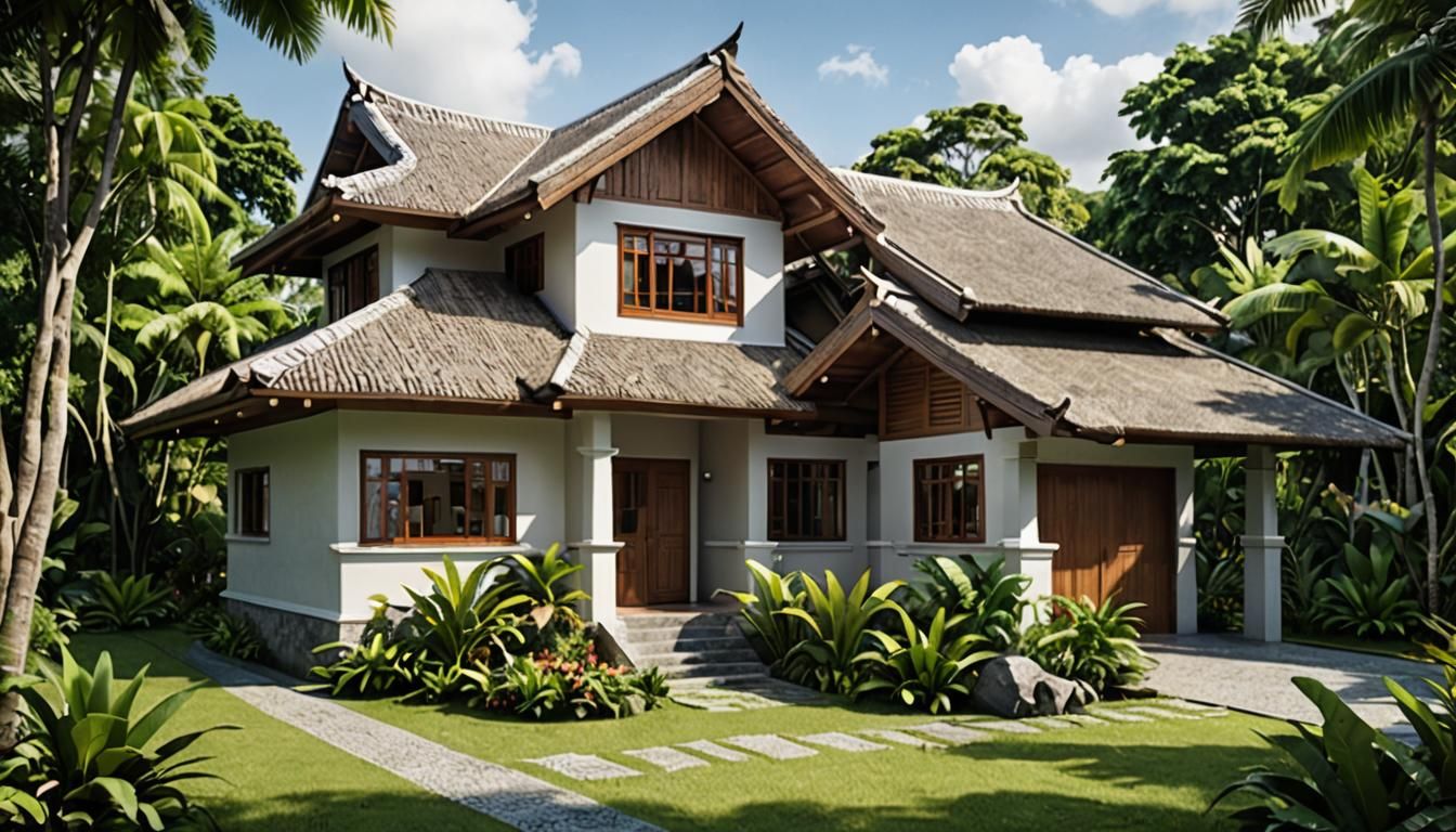 Tropical House with Philippine Architectural Elements