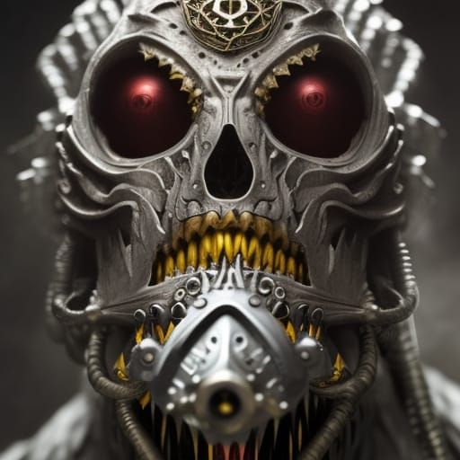 Badass Stone Monster in Hyperdetailed Horror Photography