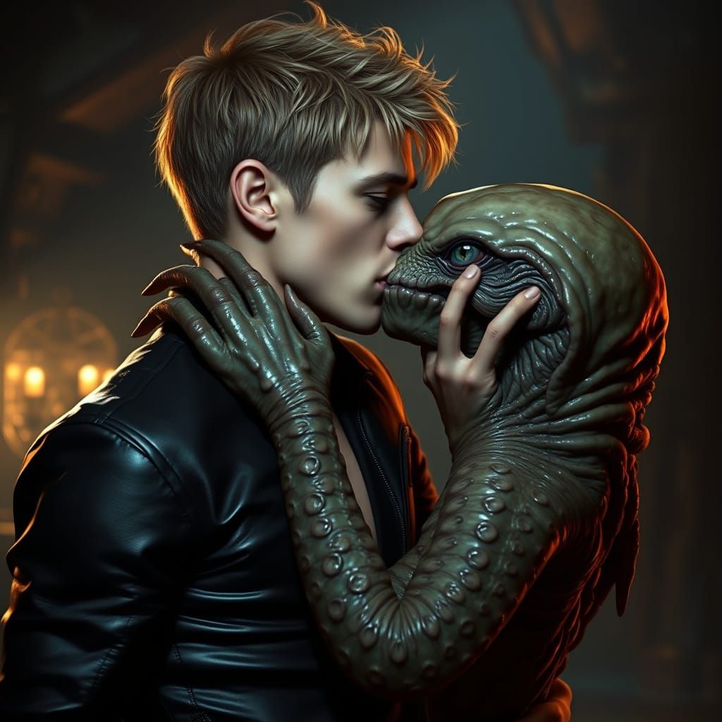Biomechanical Love in Dark, Moody Realism