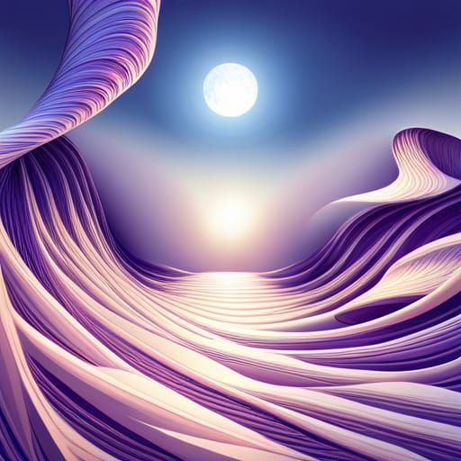 Abstract Fractal Ocean Wave Function in 3D