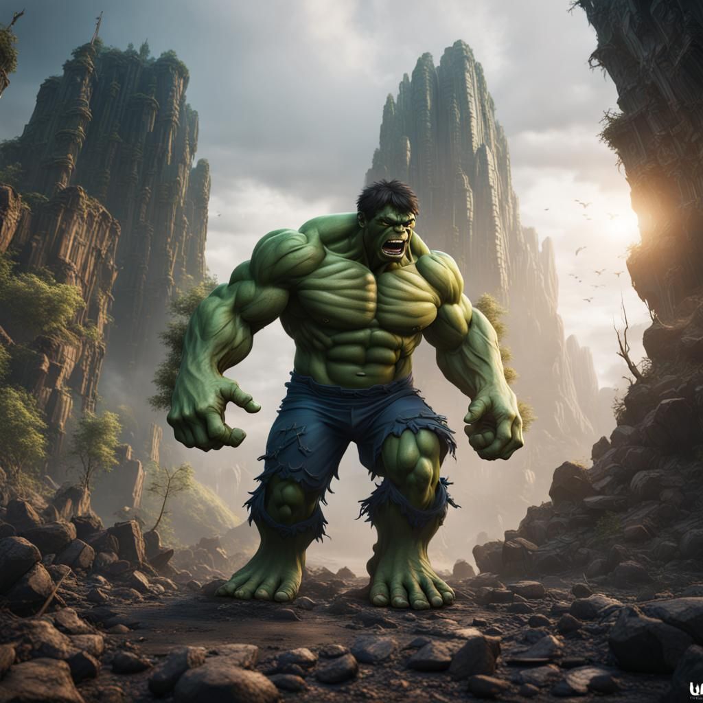 Detailed Hulk Fantasy Concept Art