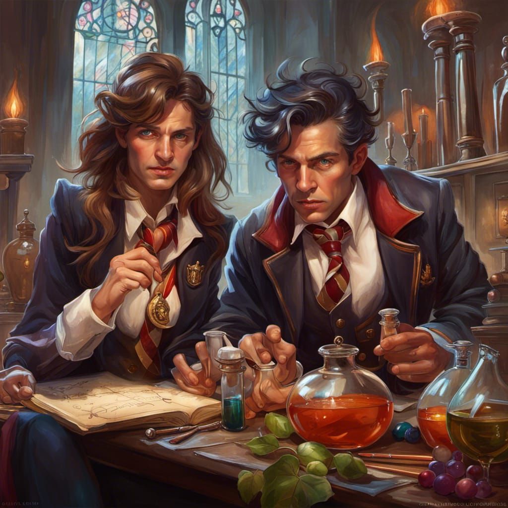 Hogwarts Series: Serious Students in Potions Class