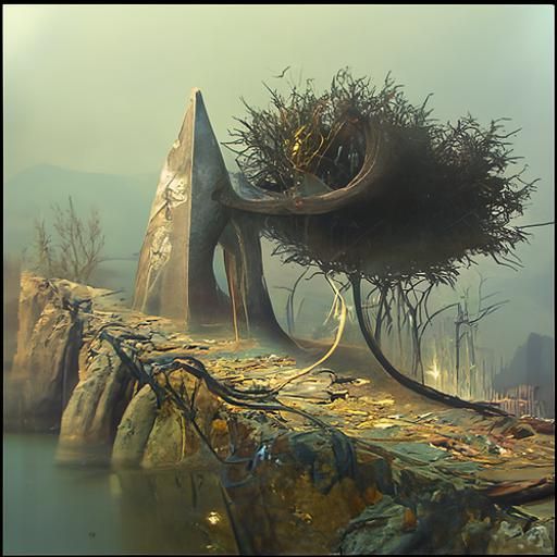 Misty Hollow: Dark Threat in Solar-Punk Style