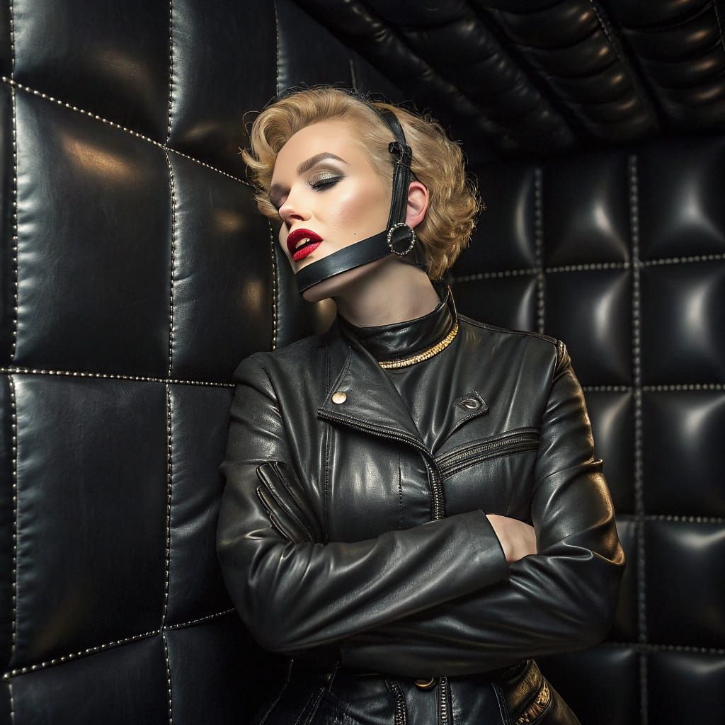 Demonic Marilyn Monroe in Sci-Fi Straitjacket, Cinema 4D Ren...