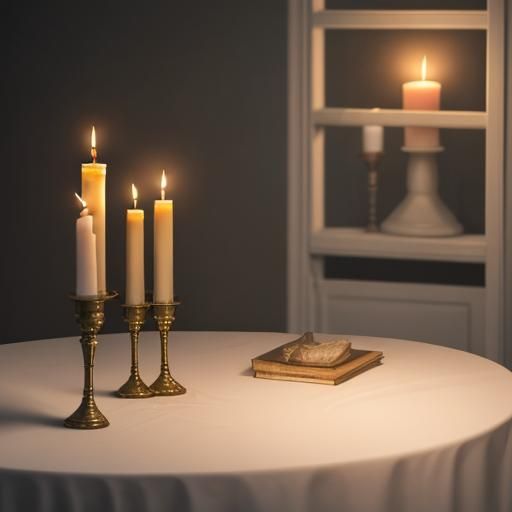 Candlelit Scene: Minimalist Serenity