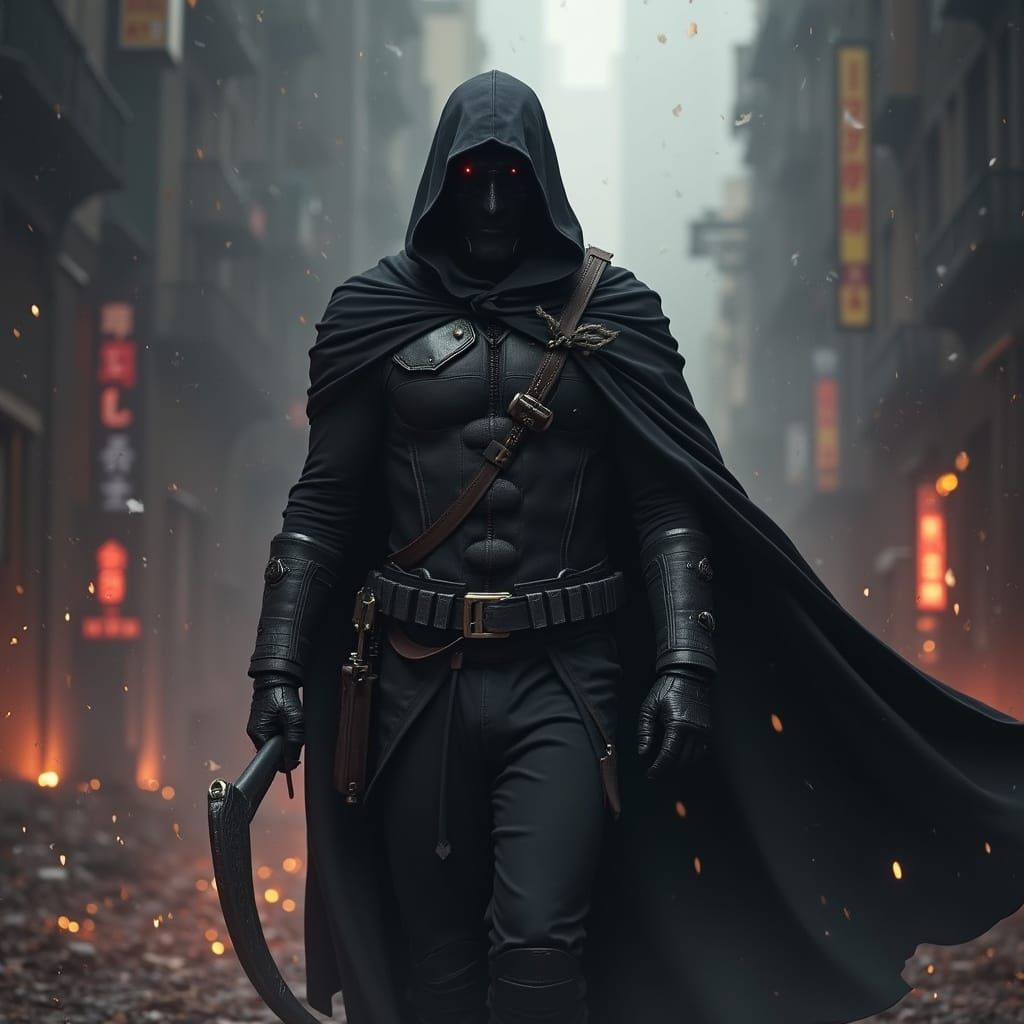 Dark Guardian in Grim Shadow