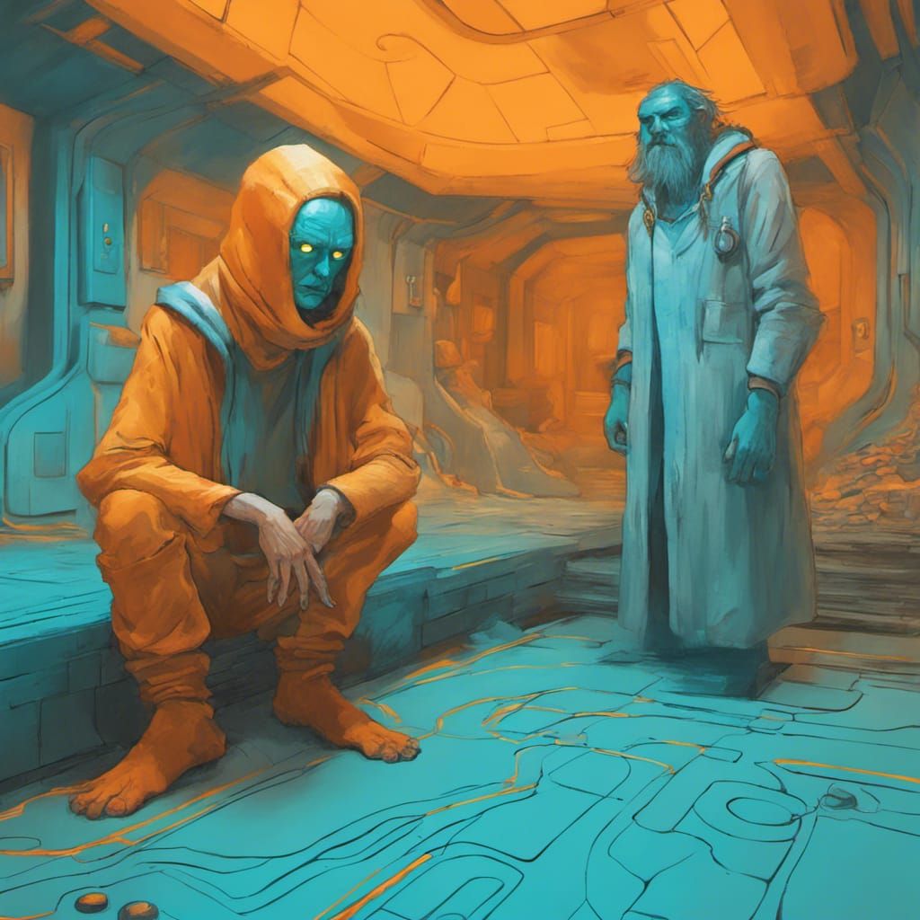 Solarpunk Druid in 3D Rendering