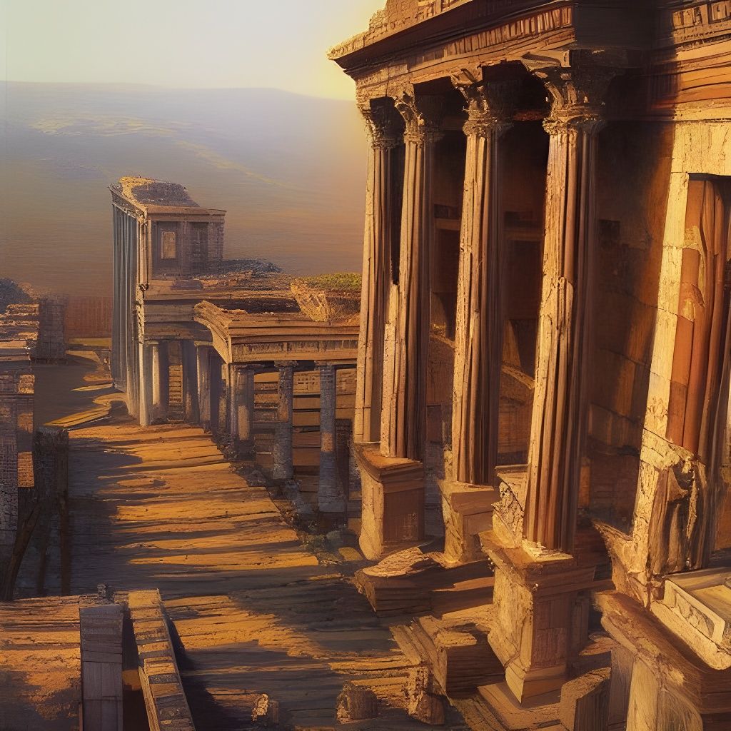 Roman Empire in Oil Painting Style