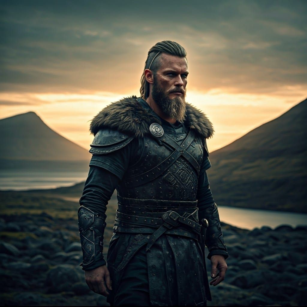 Bjorn Ironside: Viking Warrior in Golden Light
