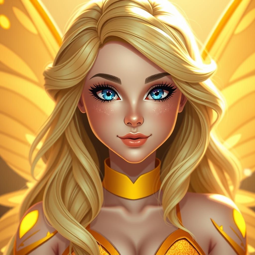 Elegant Winx Club Princess Stella in Warm Cinematic Lighting