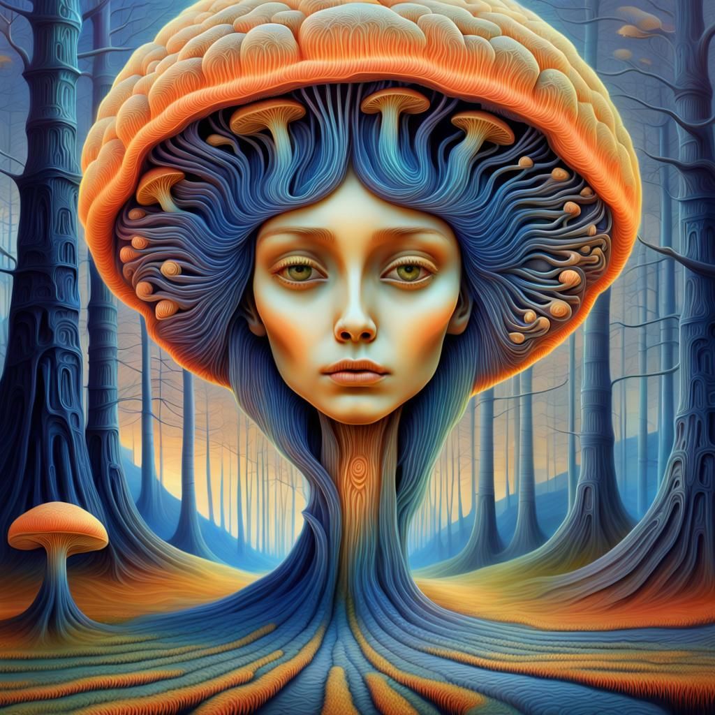 Mushroom Woman: Fantasy Concept Art in 3D
