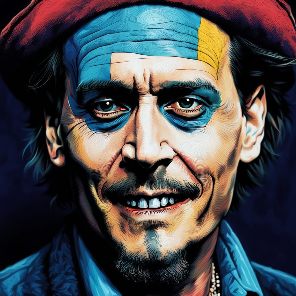 Ominous Hyperdetailed Portrait of Johnny Depp