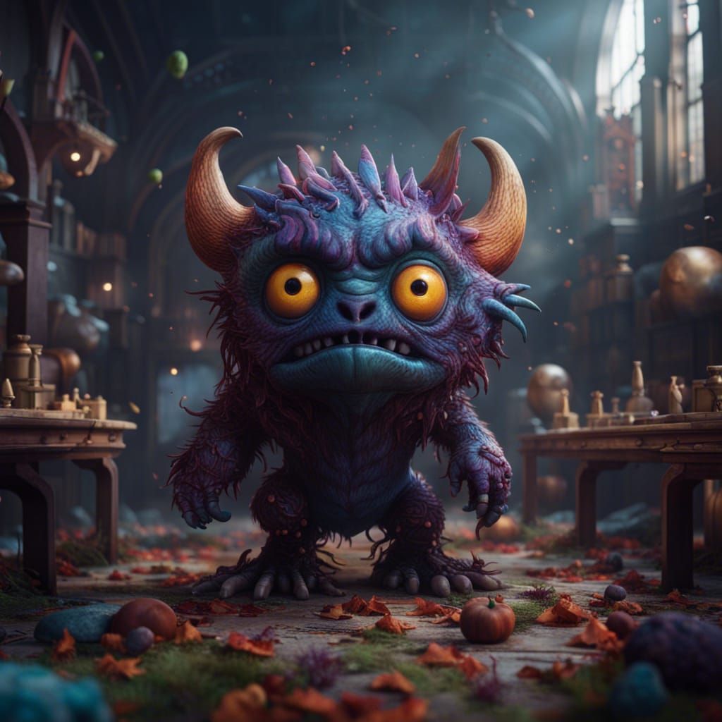 Little Monster's First Day: Detailed Matte Painting