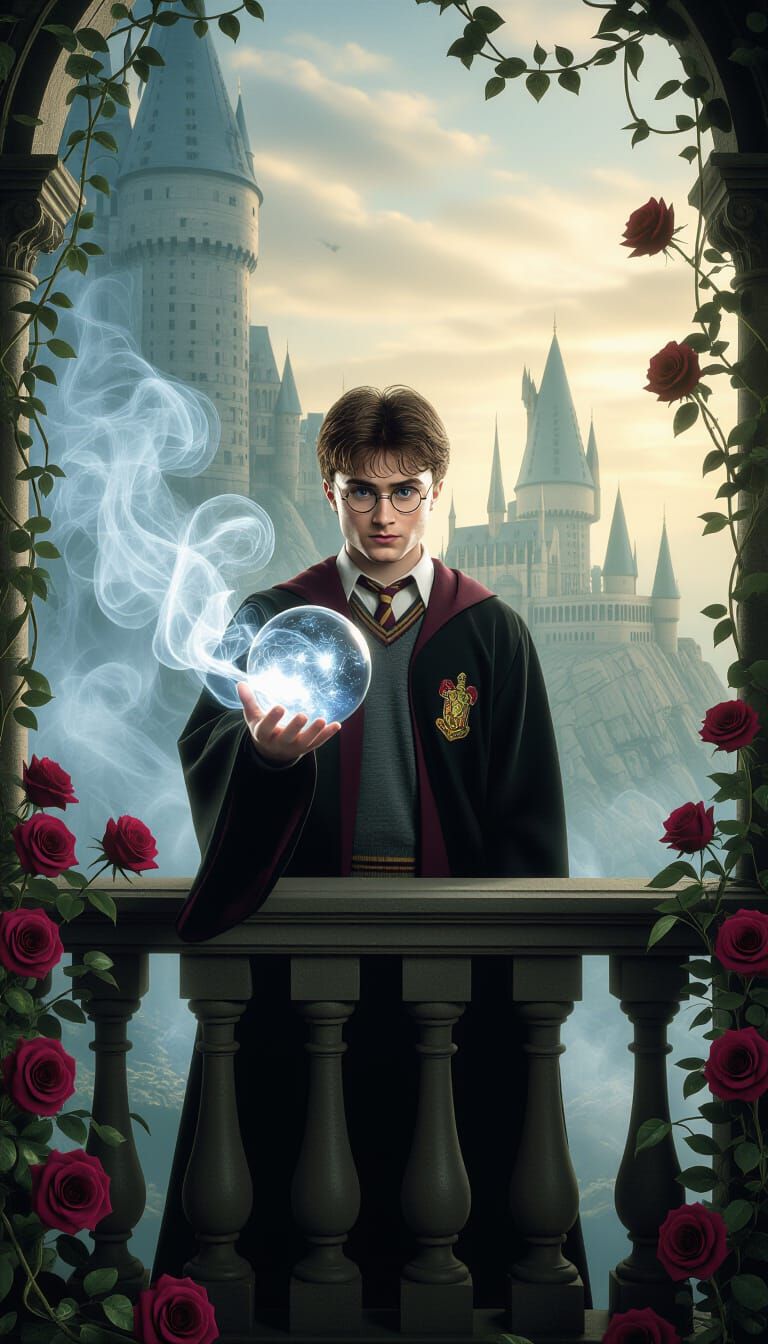 Mystical Harry Potter Film Still in Ethereal Style