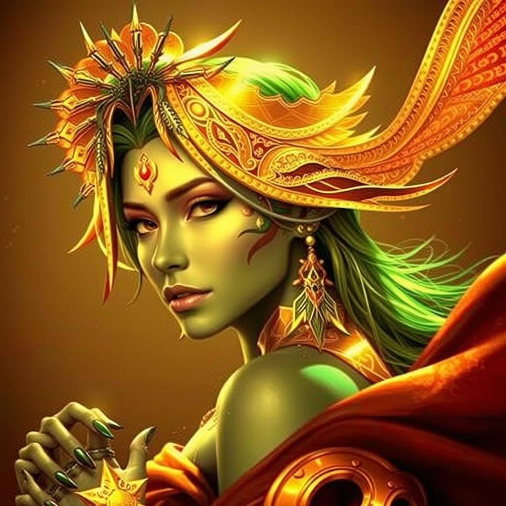 Captivating Beauty in Vibrant Cinematic Style