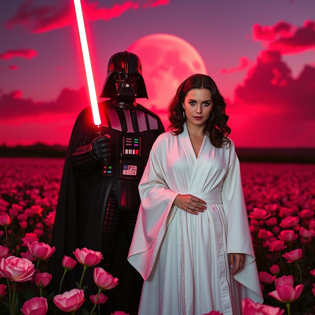 Jenna Fischer as Princess Leia in a Retro-Futuristic Rose Pe...