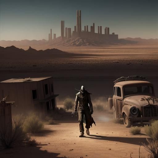 Sinister Zombie in Desert Ghost Town