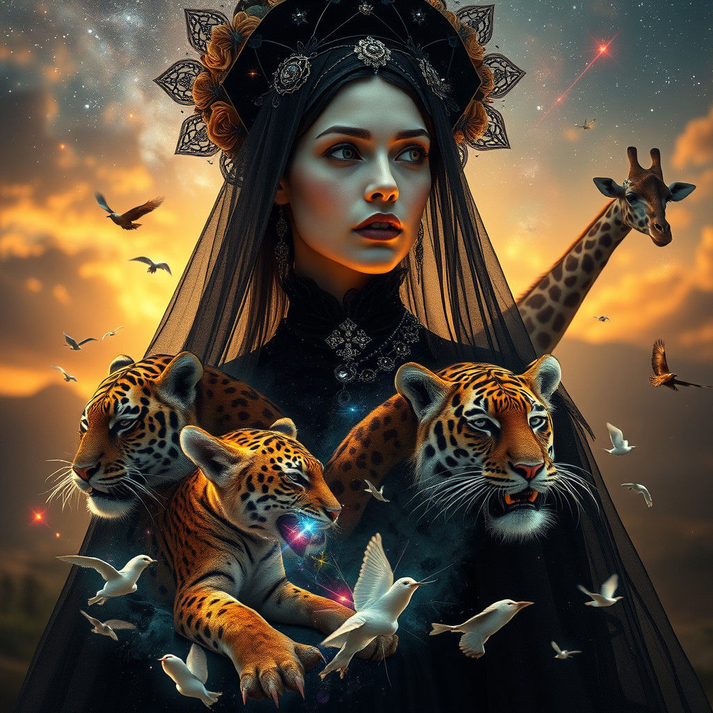 Ethereal Victorian Priestess in Supernatural Detail