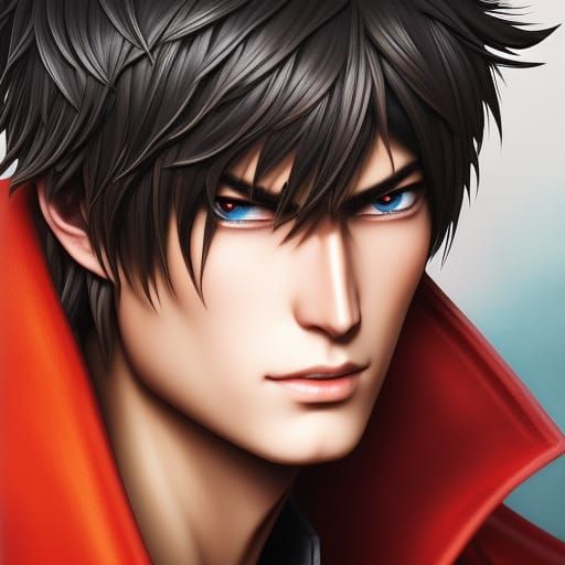 Light Yagami Crown Portrait in Splash Art Style