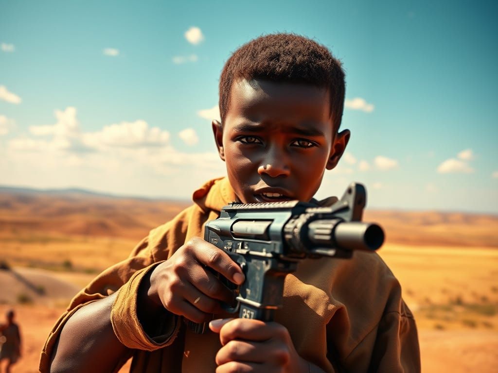 Intimate Portrait of a Child Soldier's Fear and Determinatio...