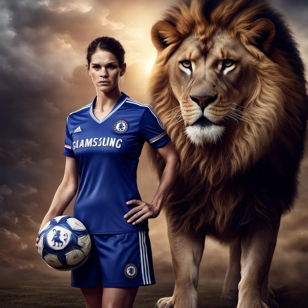 Chelsea FC Captain and Lion: Digital Matte Painting