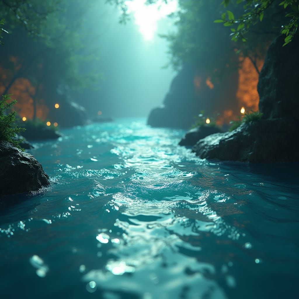 Surreal Dreamlike Water Space in Ethereal Light