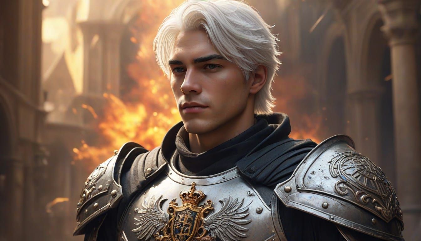 Ethereal Warrior Emerges from Colored Dust in Hyper-Surreal ...