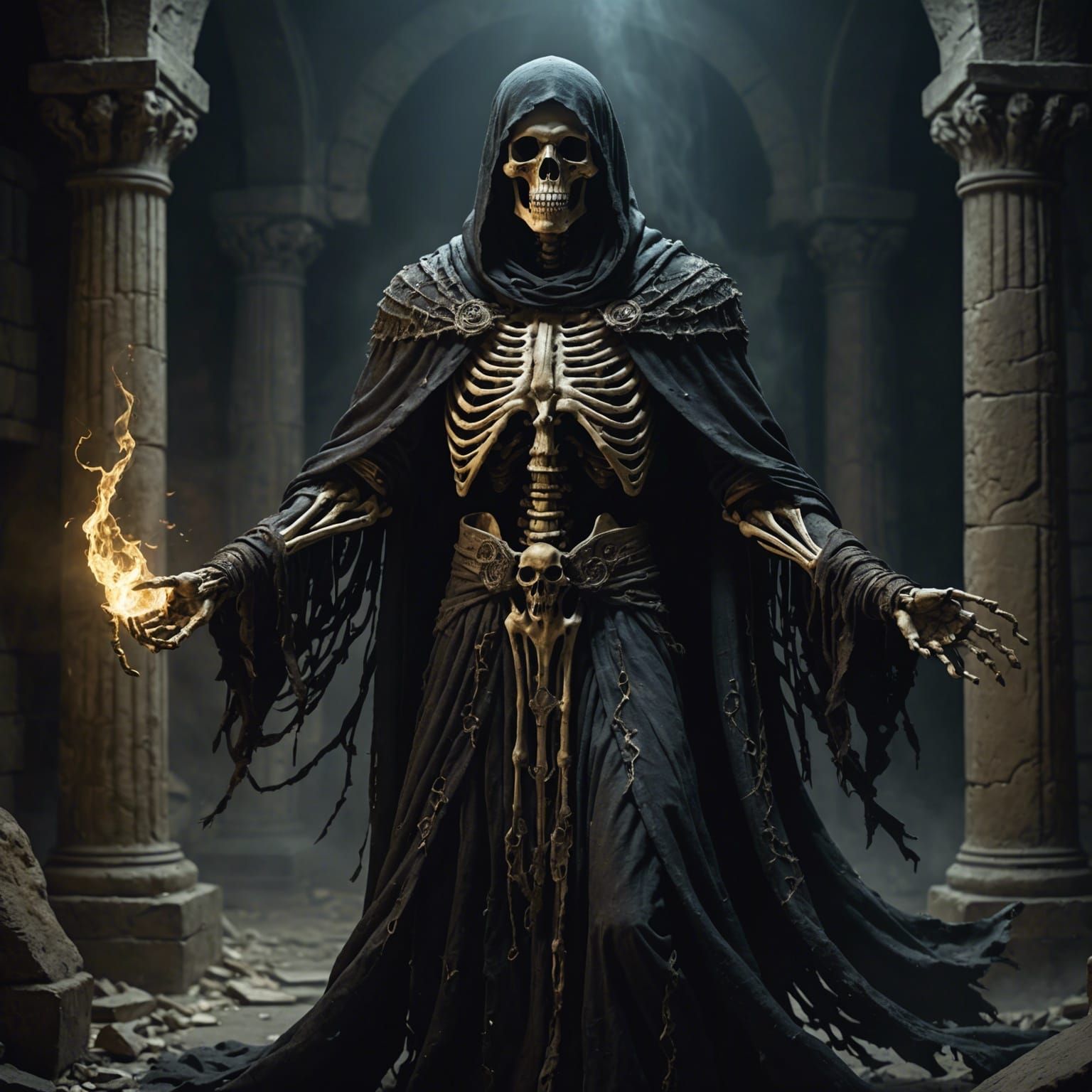 Crypt Keeper: Skeletal Mage of Dark Magic