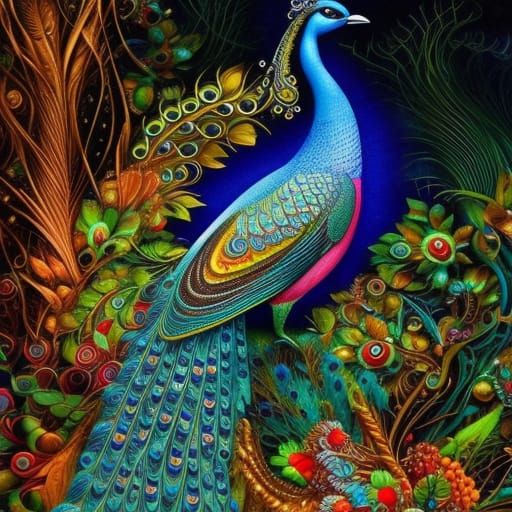 Peacock glow