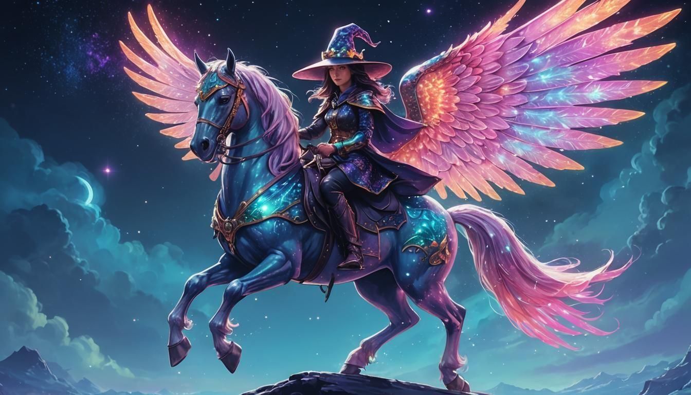 Cosmic Pegasus and Witch Magician