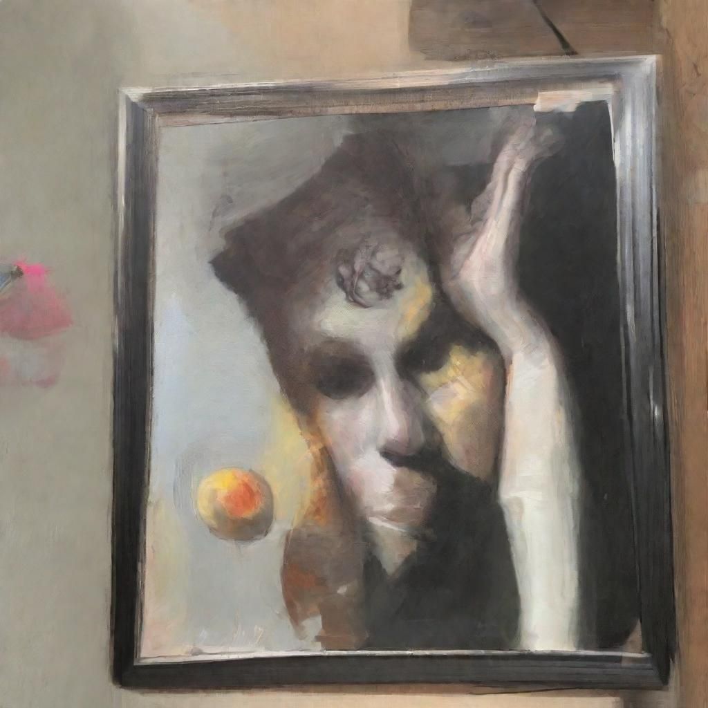 Majestic Wolf Howling at Moon, Digital Art