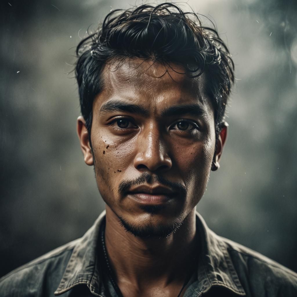 Cakra Khan Portrait in the Style of Lee Jeffries