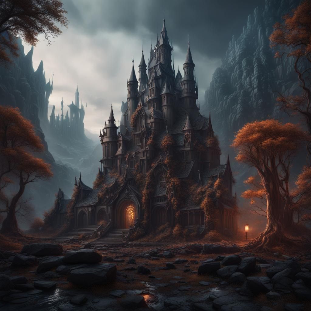 Fantastical Matte Painting in Deep Color
