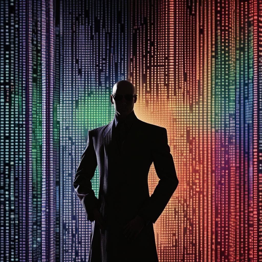 Binary Code Man in The Matrix Concept