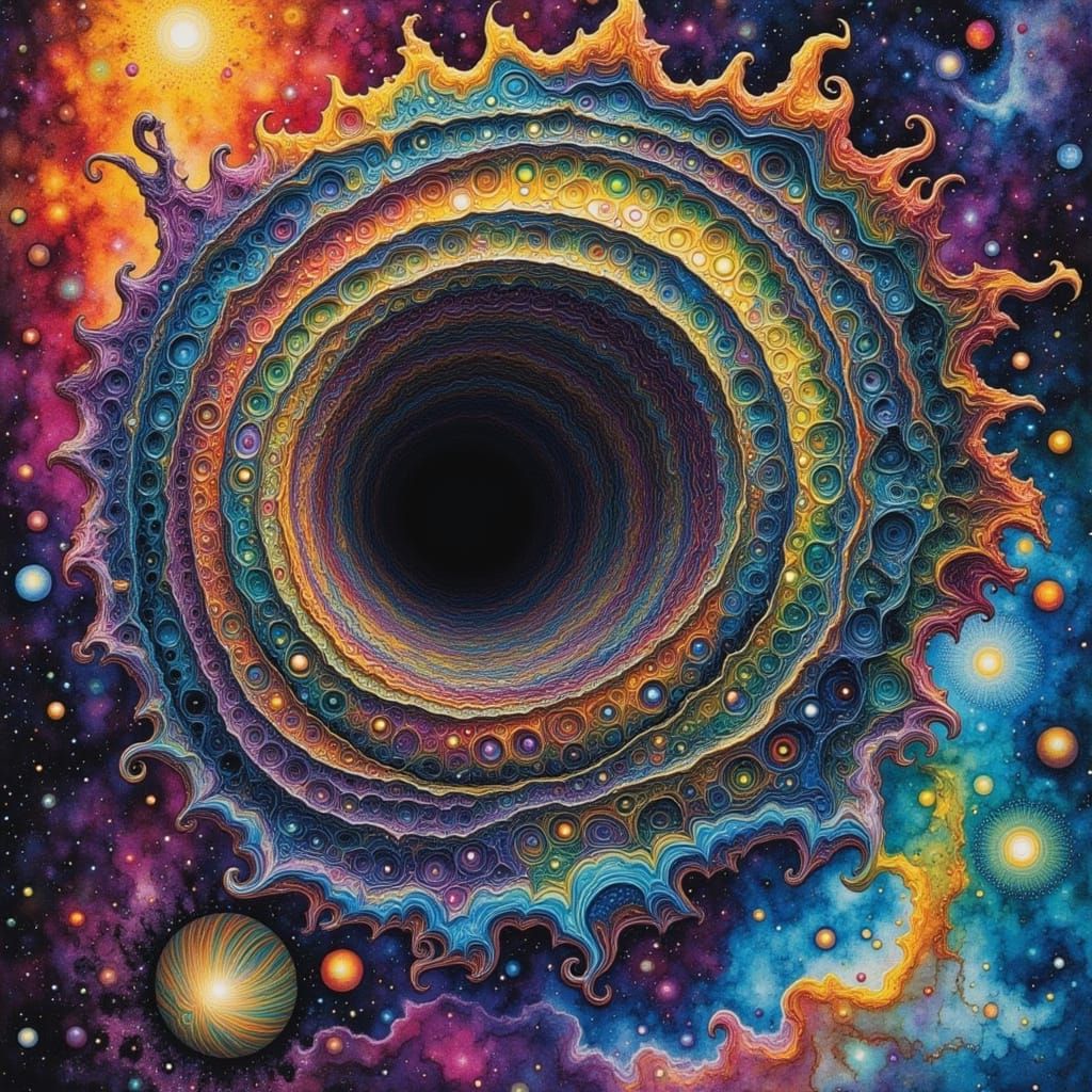 Surreal Optical Illusion: Astral Being's Silent Scream