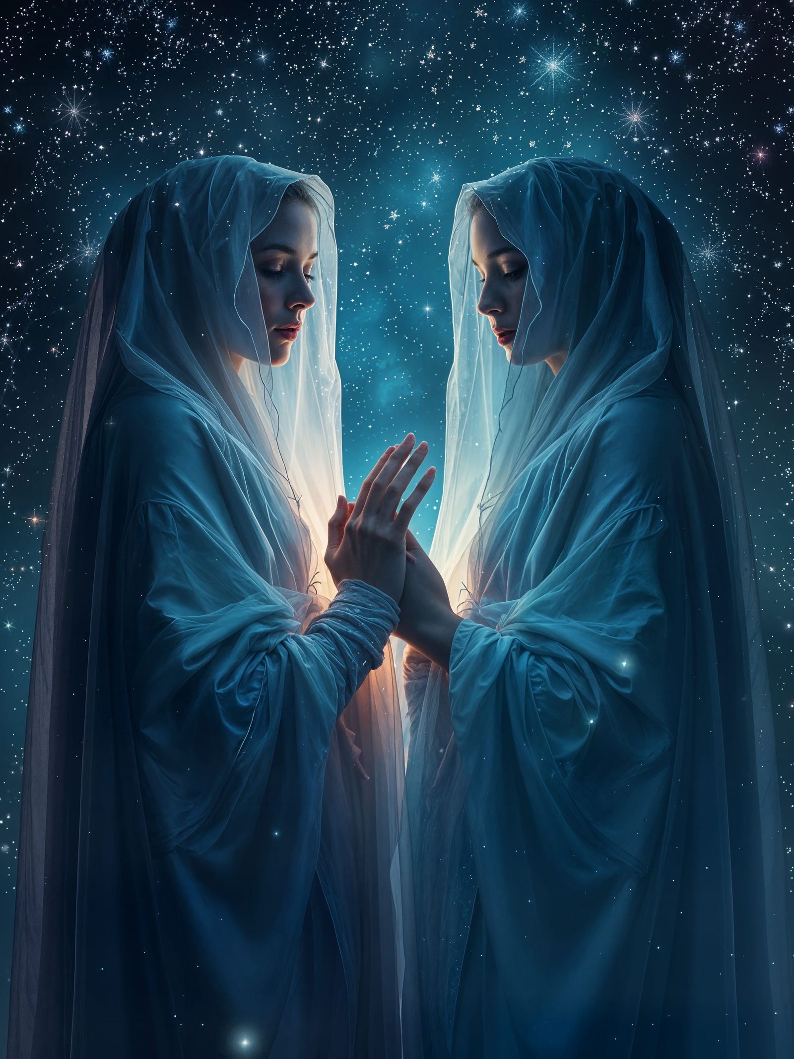 Celestial Maidens in Ethereal Robes