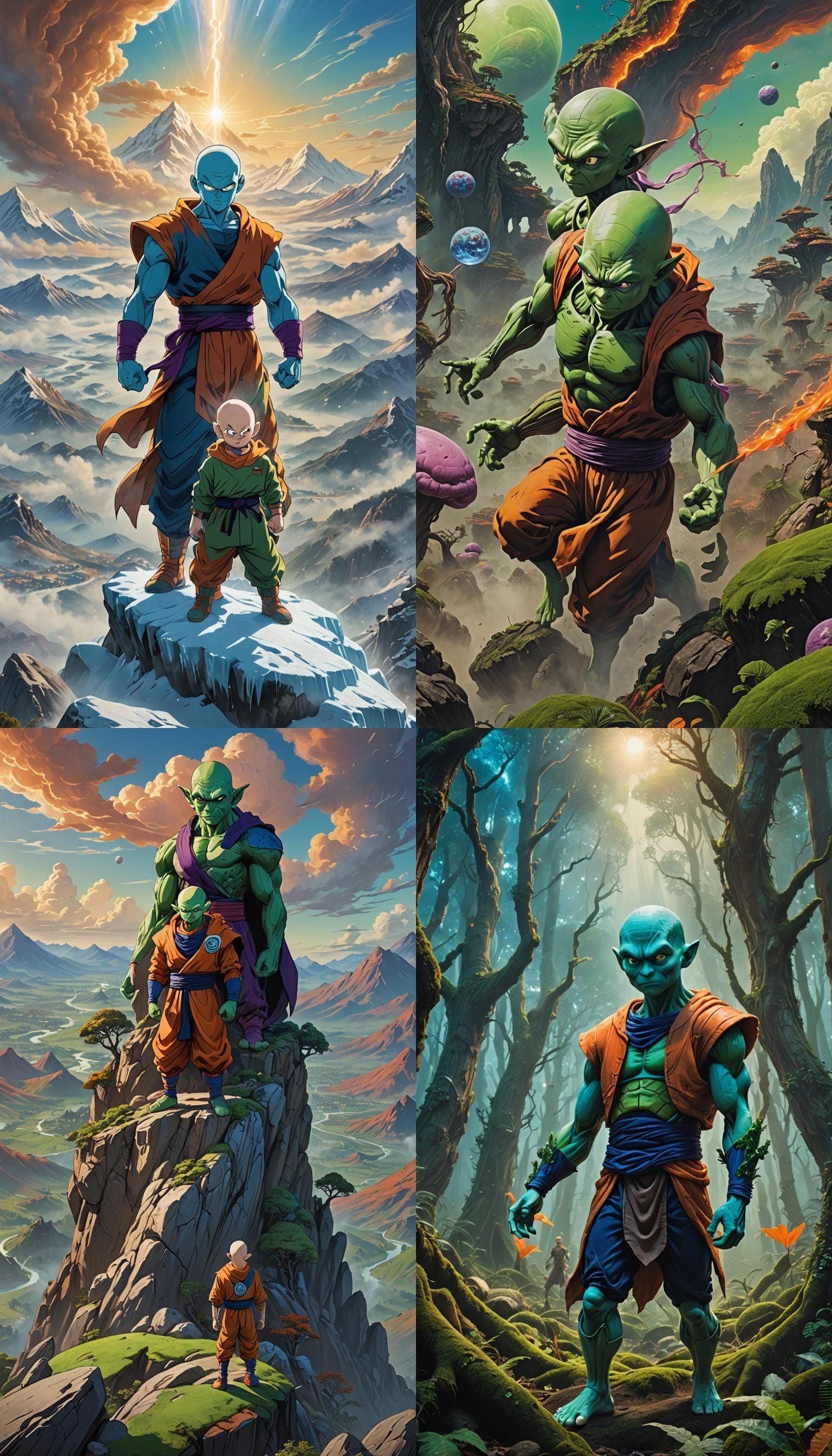 Piccolo Krillin Fusion: Detailed Matte Painting