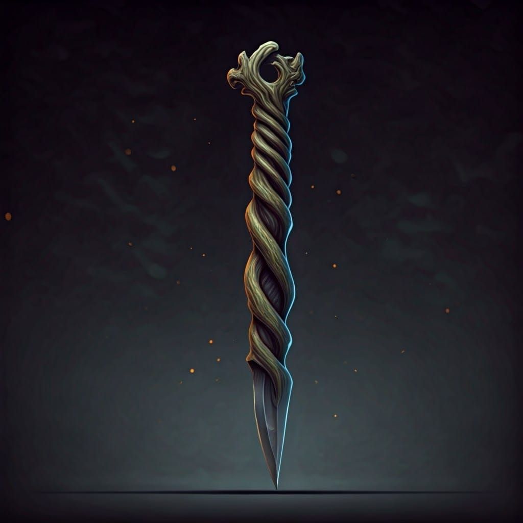 Dramatic Fey Dagger in Bold Triadic Colors