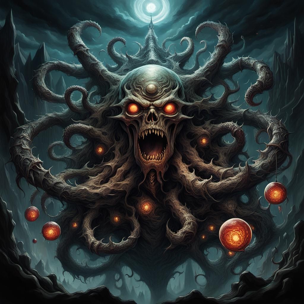 Azathoth: Daemon Sultan in Dark Fantasy Concept Art