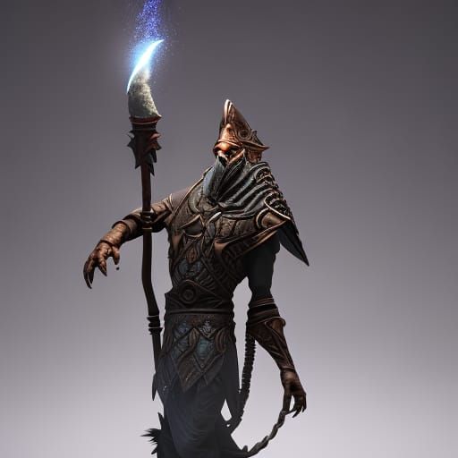 Lizard Cultist Chanting: Dark Fantasy Concept Art